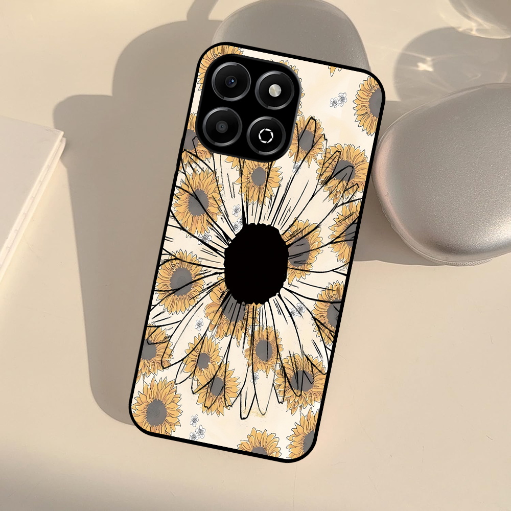 Fresh Sunflower Phone Case For Huawei Honor X6b 4g/Play 60 Plus/X7c/200 Smart 5g/X8/X8 5g/X6a/200 Lite Soft Silicone Drop Resistance Camera Protection Anti-Scratch Ideal Gift For Her Him Christmas Gif Phone Accessories