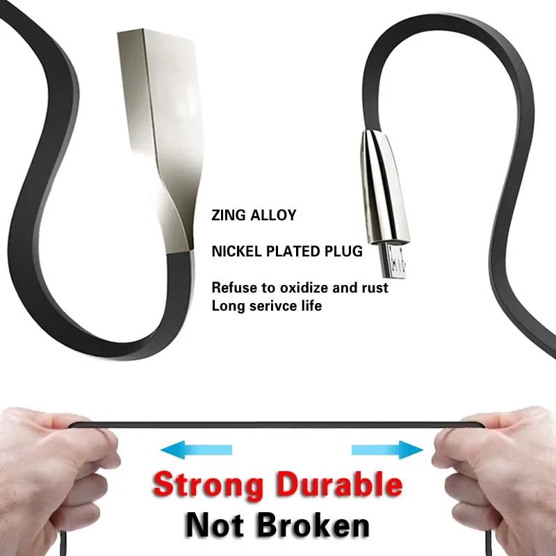 Universal Micro USB Fast Cell Phone Charging Data Sync Charger Cable Lead  for Samsung Xiaomi Huawei LG Android Tablet