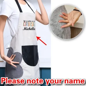Personalized Customized Kitchen Apron Oil-proof and Waterproof Adult Waist Fashion Apron Kitchen Supplies for Men and Women.