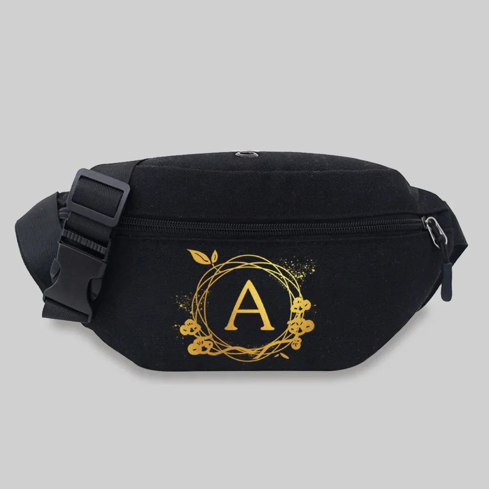 Chest Bag Travel Waist Bags Unisex Wreath Series Printing Lightweight Leisure Sports Banana Bags Canvas Fanny Pack 2025 Trend