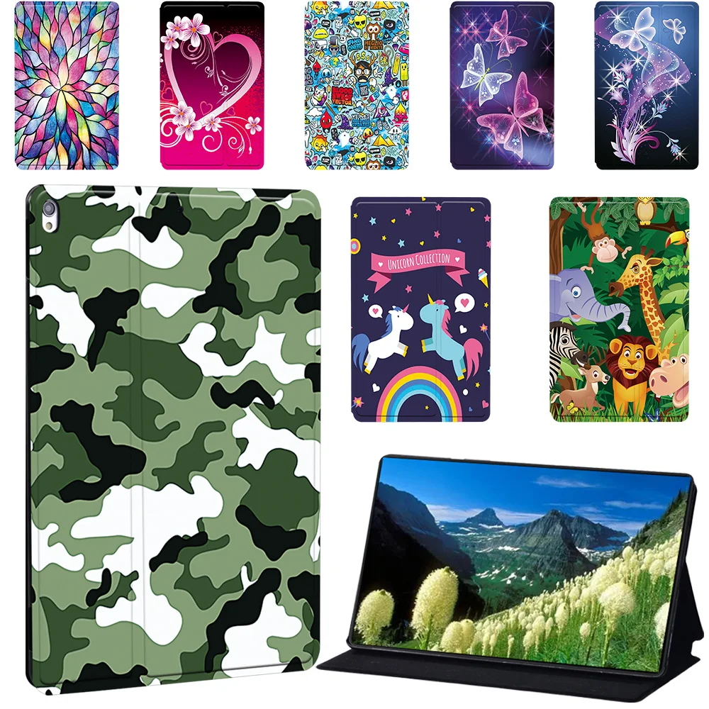 Compatible with Amazon Fire 7 (5th Gen 2015)/Fire 7 (7th Gen 2017)/Fire 7 (9th Gen 2019) Universal Tablet Stand PU Fold Cover