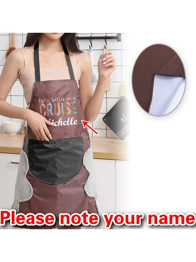 Personalized Customized Unisex Cleaning Apron Cooking Baking Household Large Pocket Apron