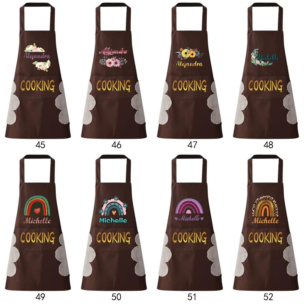 Personalized Customized Kitchen Cooking Printing Apron Fashion Casual Men and Women Home Cleaning Tools Baking Accessories.