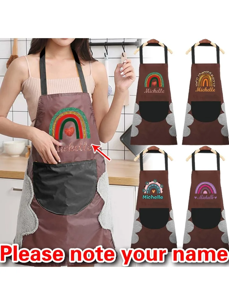 Personalized Customized Kitchen Household Oil-proof Cooking Apron Kitchen Waterproof Adult Coffee Baking Accessories