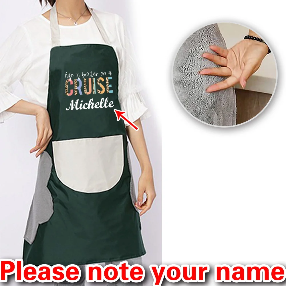 Personalized Customized Kitchen Apron Fashion Simple Restaurant Work Chef Waiter Household Kitchen Cleaning Apron