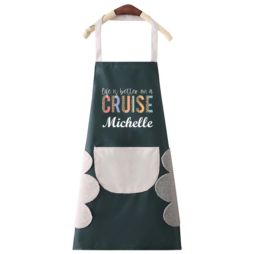 Personalized Customized Kitchen Apron Fashion Simple Restaurant Work Chef Waiter Household Kitchen Cleaning Apron