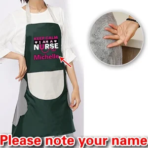 Personalized Customized Bib Oil-proof Work Cleaning Apron Men and Women Home Restaurant Kitchen Baking