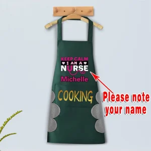 Custom Aprons for Woman Men Chef Work Grill Restaurant Bar Shop Cafes Beauty Nails Studios Uniform Thin Apron