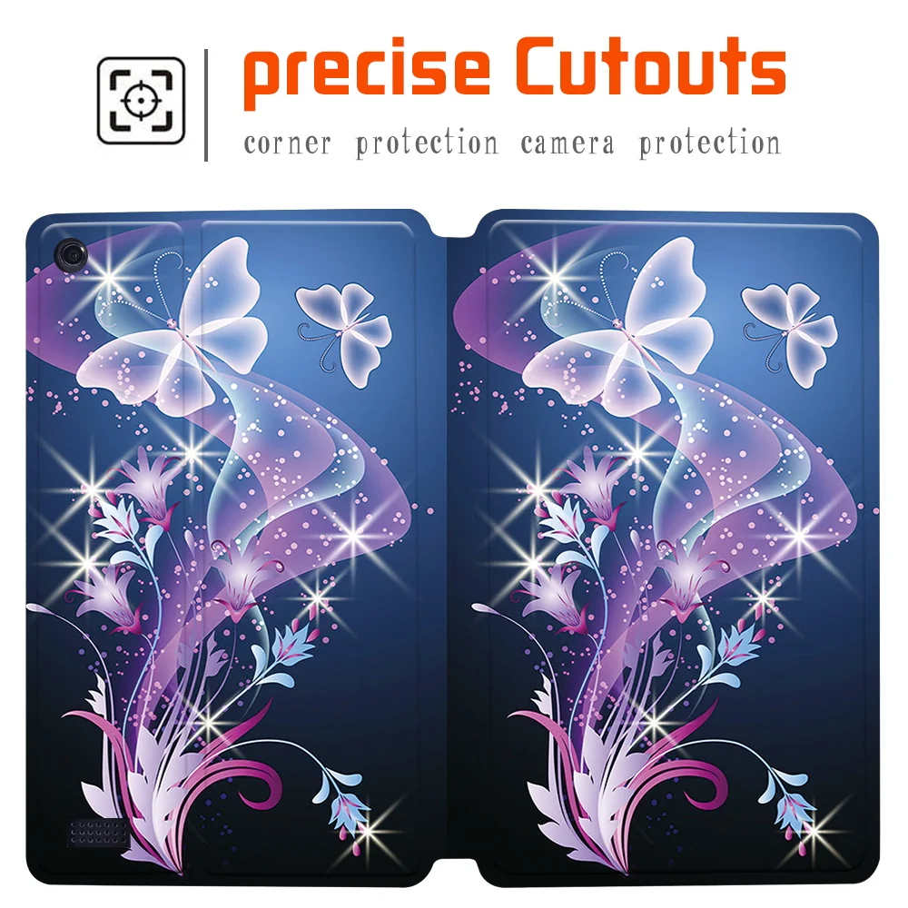 Compatible with Amazon Fire 7 (5th Gen 2015)/Fire 7 (7th Gen 2017)/Fire 7 (9th Gen 2019) Universal Tablet Stand PU Fold Cover