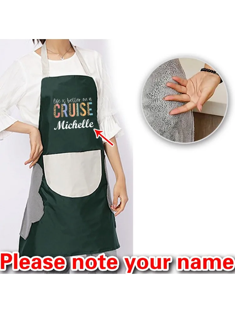 Personalized Customized Kitchen Apron Fashion Simple Restaurant Work Chef Waiter Household Kitchen Cleaning Apron