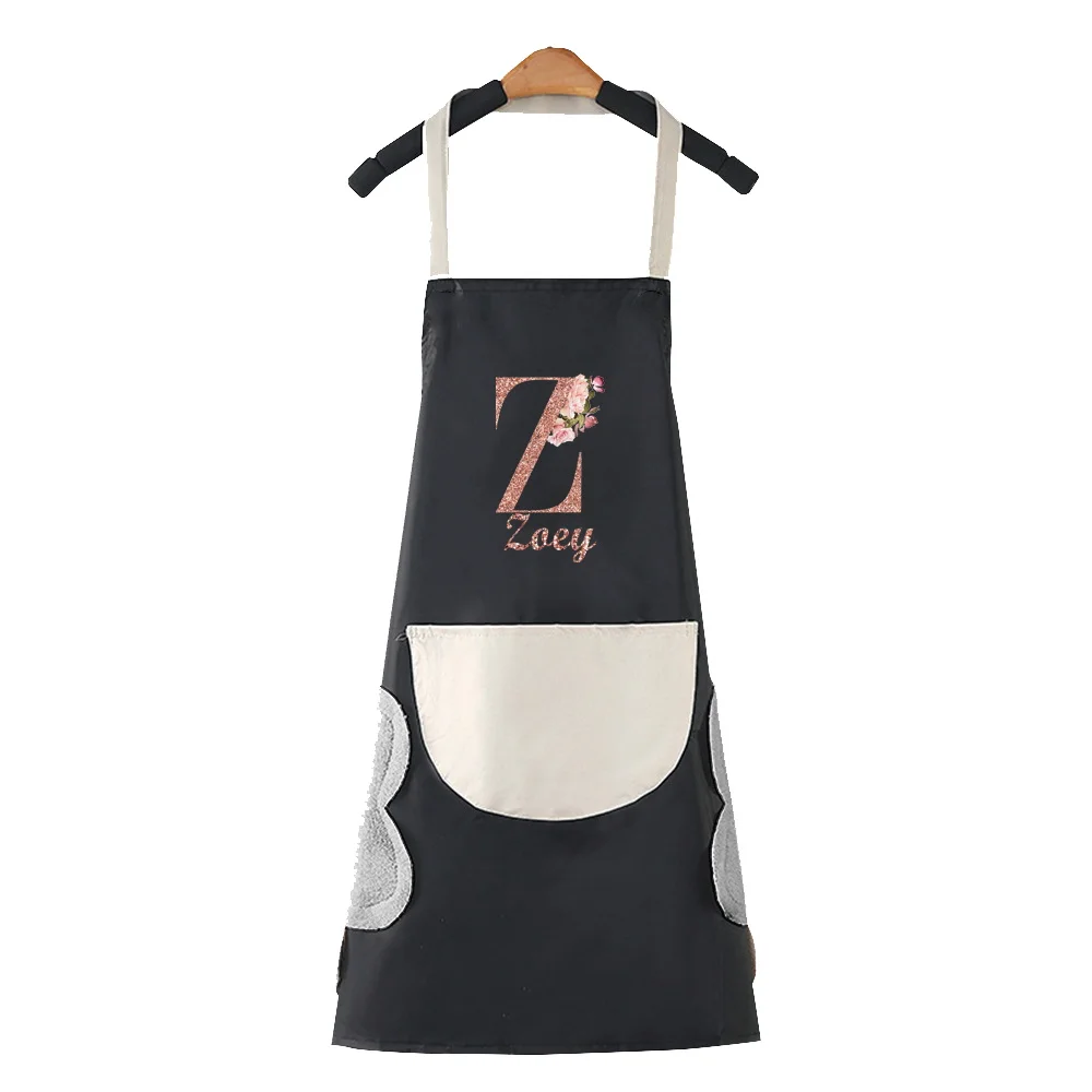 Personalized Customized New Unisex Waterproof Kitchen Apron Restaurant Clerk Work Clothes Pocket Cleaning Apron