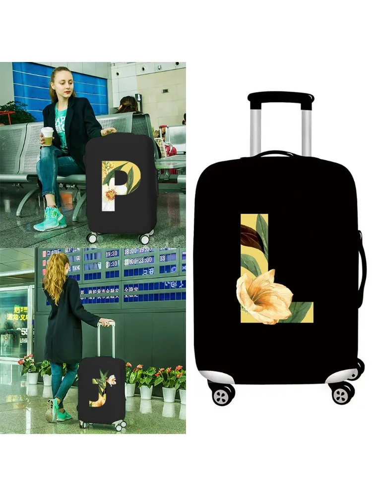 18 – 32 Inch Luggage Covers Trolley Case Floral Letter Series Portable Travel Outdoor Holiday Essentials Luggage Protector Cover
