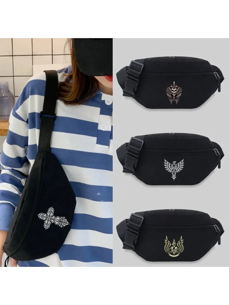 Waist Pack Unisex Bum Bags Skull Pattern Printing Series Lightweight Leisure Sports Chest Bag Wild Adjustable Strap Fanny Pack