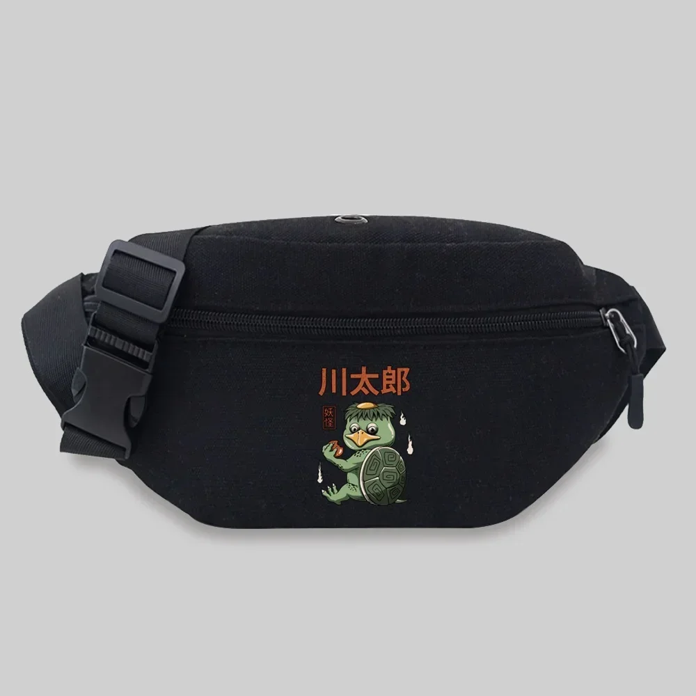 Chest Bag Travel Waist Bags Unisex Cute Monster Series Printing Lightweight Leisure Sports Banana Bags Canvas Fanny Pack 2025