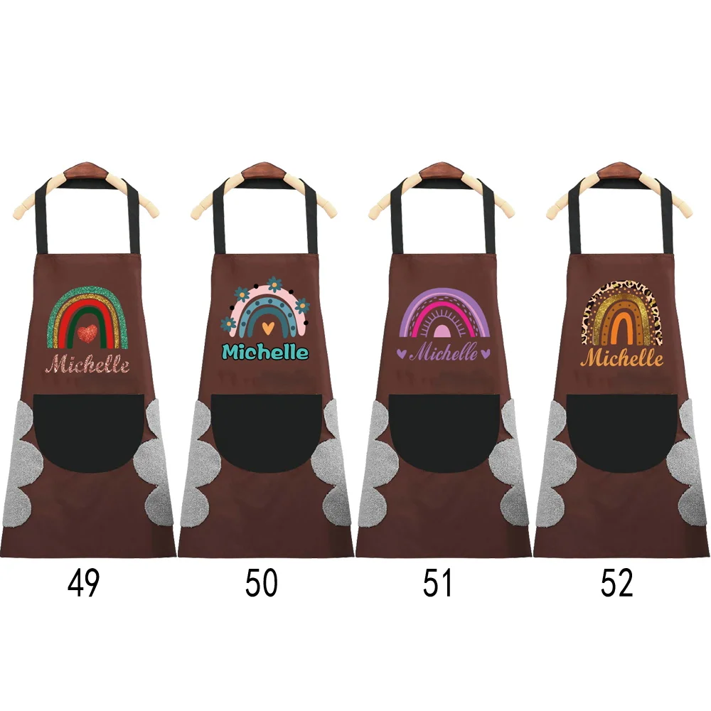 Personalized Customized Kitchen Household Oil-proof Cooking Apron Kitchen Waterproof Adult Coffee Baking Accessories