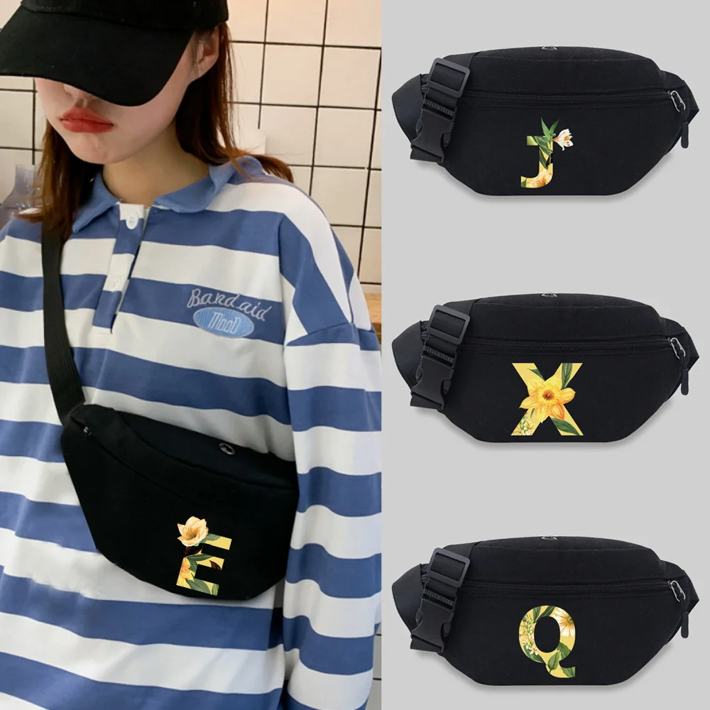Trend Wallsl Pattern Waist Bag Chest Bag Unisex Student Printing Leisure Sports Bum bag Wild Fanny pack