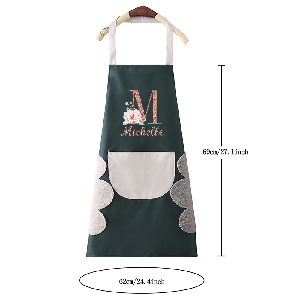 Personalized Customized New Unisex Large Pocket Kitchen Apron Can Wipe Hands, Prevent Dirt, Water and Oil.