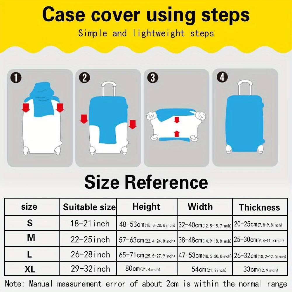 18 – 32 Inch Luggage Covers Trolley Case Floral Letter Series Portable Travel Outdoor Holiday Essentials Luggage Protector Cover