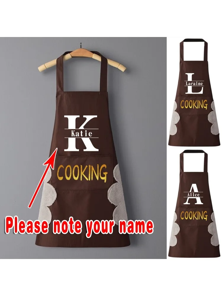 Personalized CustomizedCustom Name Pattern Chef Hat Cooking Apron Unisex Bib Kitchen Cooking Baking