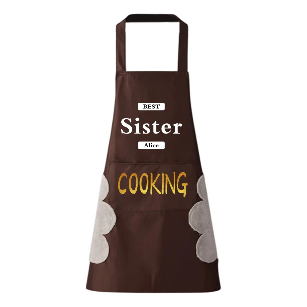 Personalized CustomizedApron Kitchen Oil-proof And Waterproof Housework Cleaning Sleeveless Leisure Printed Pattern Bib