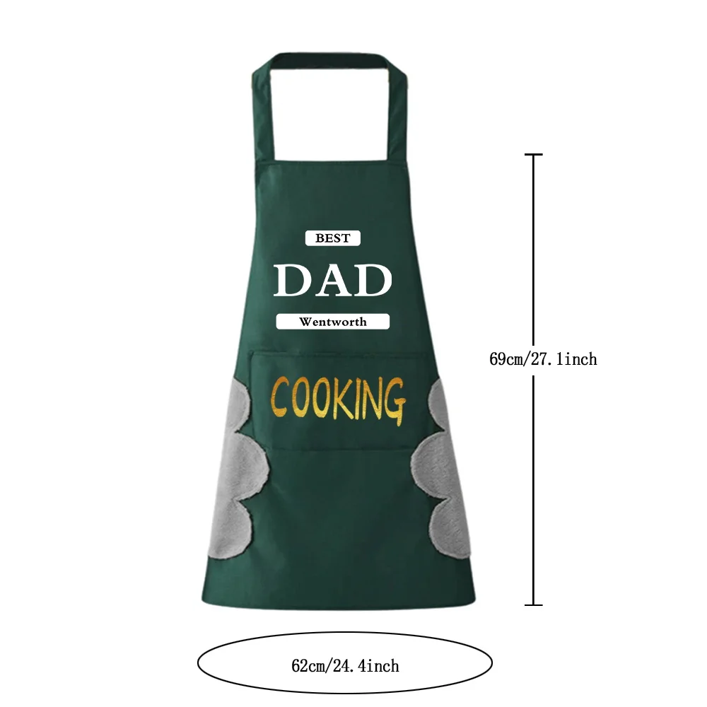Custom Bib Waterproof and Oil-proof Apron Front Bag Cleaning Accessories for Men and Women Cooking Kitchen