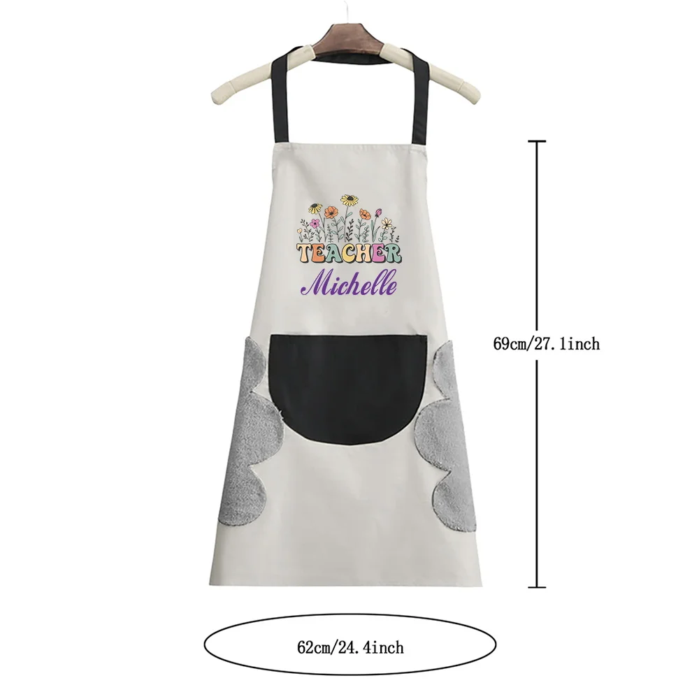 Personalized Customized Simple Fashion Apron Kitchen Flower Shop Coffee Shop Apron