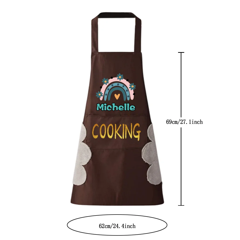 Personalized Customized Kitchen Cooking Printing Apron Fashion Casual Men and Women Home Cleaning Tools Baking Accessories.