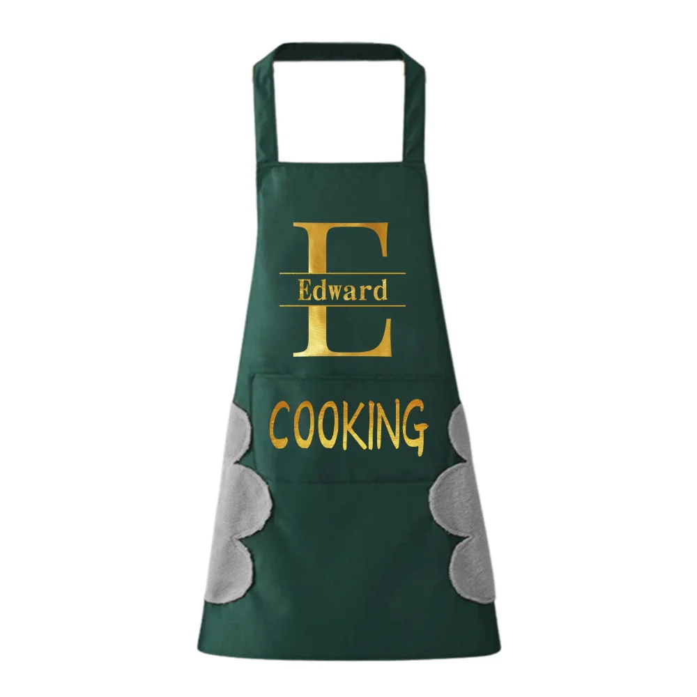 Kitchen Home Cooking Apron Oil-proof and Waterproof Fashion Coffee Overalls for Men and Women Adult Hand Apron.