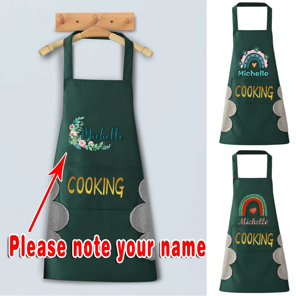 Oil-proof and Waterproof Women’s Sleeveless Kitchen Apron Restaurant Chef Outdoor Camping Picnic Kitchen Cooking Apron