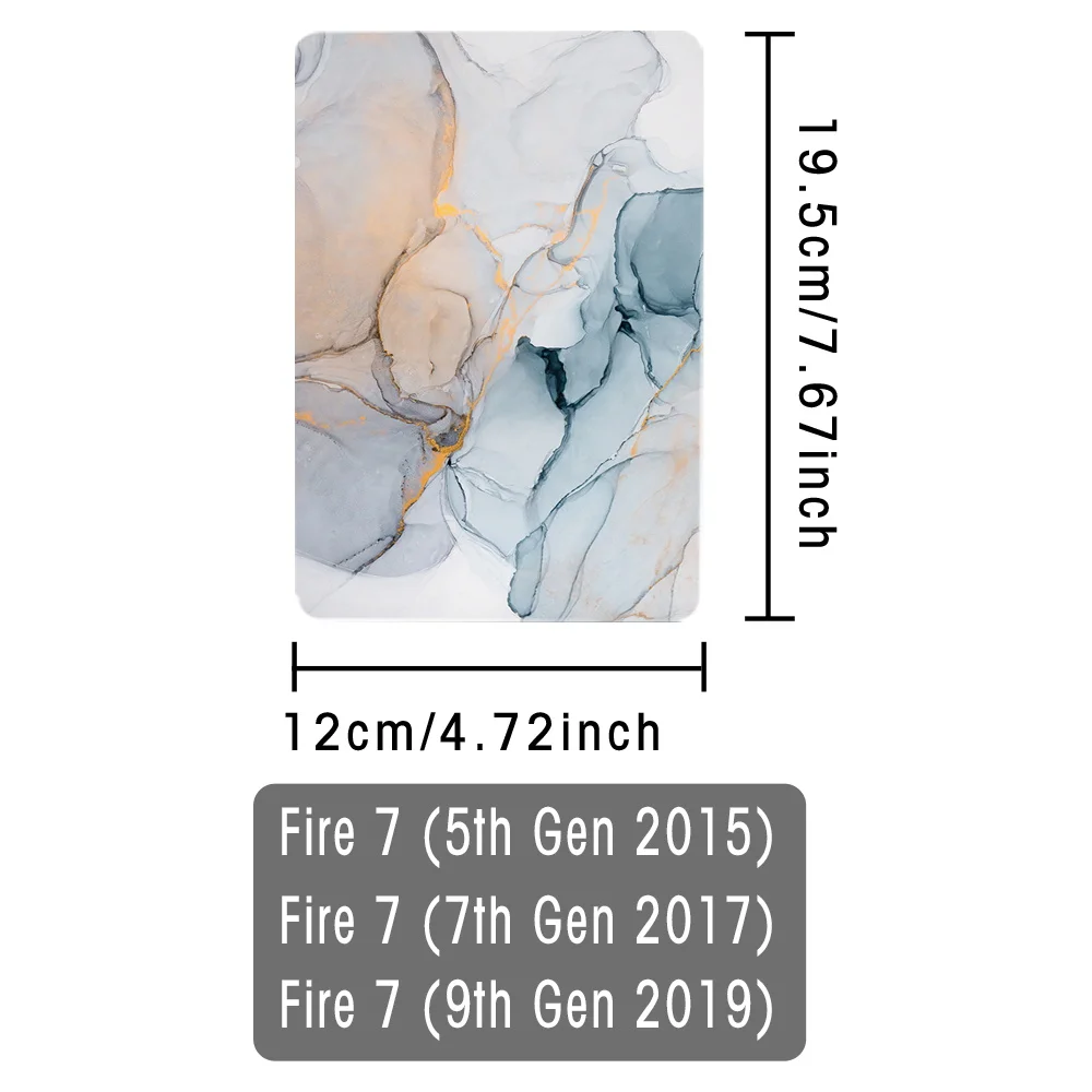 Universal Case For Amazon Fire 7 (5th Gen 2015)/Fire 7 (7th Gen 2017)/Fire 7 (9th Gen 2019) Tablet Stand PU Lether Cover Case