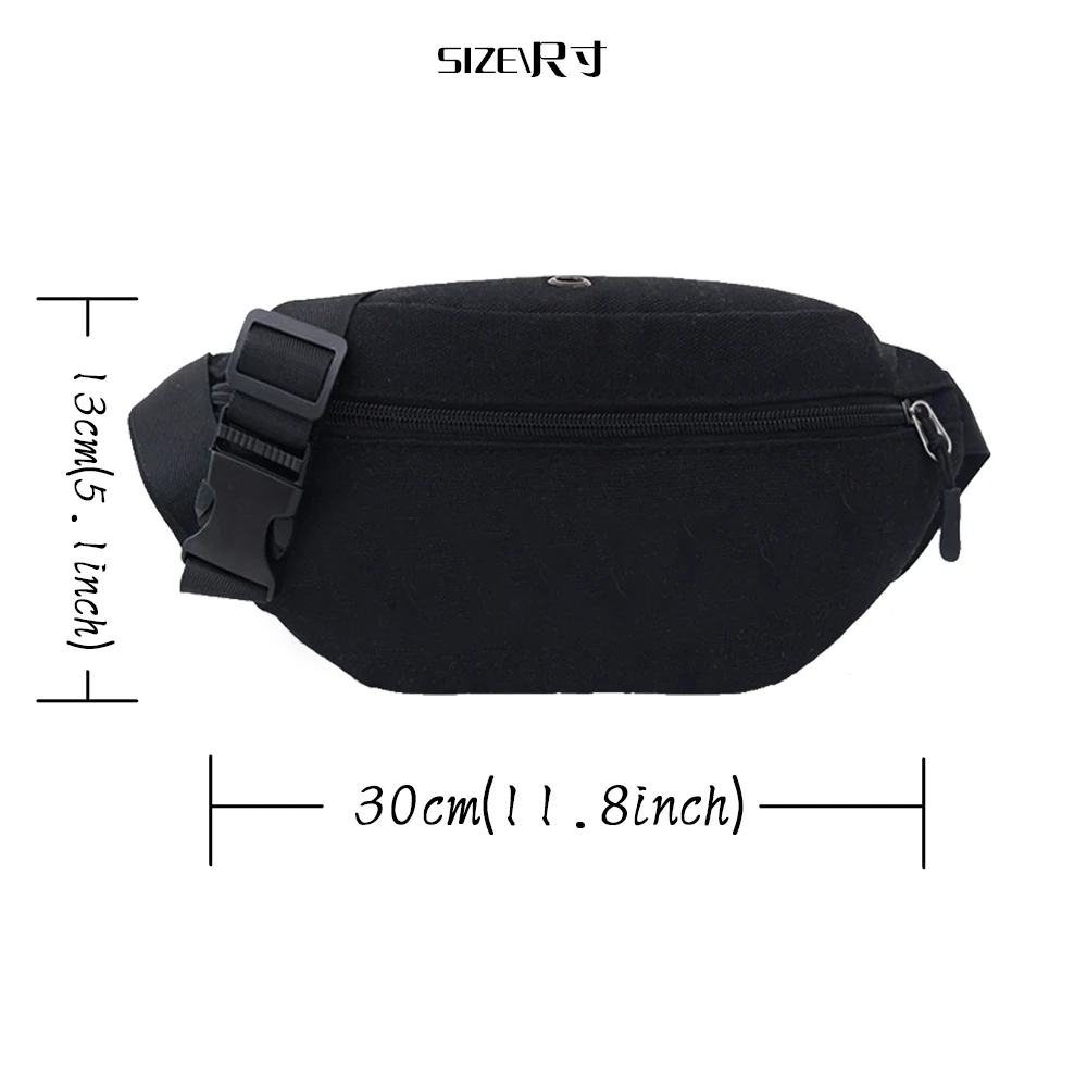 New Waist Bag Fruit Lettern Pattern Unisex Messenger Bag Chest Bag Student Fanny pack Convenient Multiple Styles