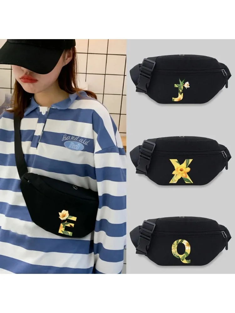 Trend Wallsl Pattern Waist Bag Chest Bag Unisex Student Printing Leisure Sports Bum bag Wild Fanny pack