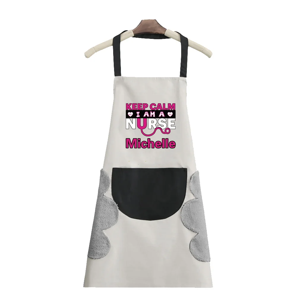 Personalized Customized Kitchen Apron Female Male Chef Work Apron Barbecue Restaurant Bar Coffee Shop Beauty Nail Art Studio