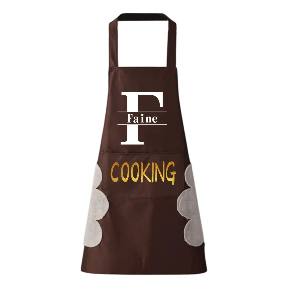 Personalized CustomizedCustom Name Pattern Chef Hat Cooking Apron Unisex Bib Kitchen Cooking Baking