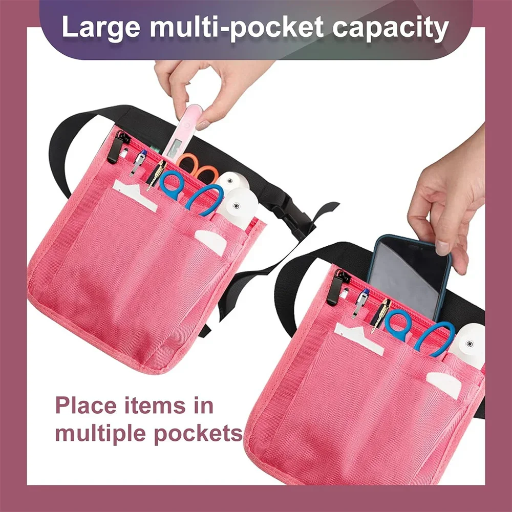 Nurse Waist Bag Large Capacity Medical Supplies Storage Bumbag Love Letter Series High-quality Multi Pocket Zipper Work Bags