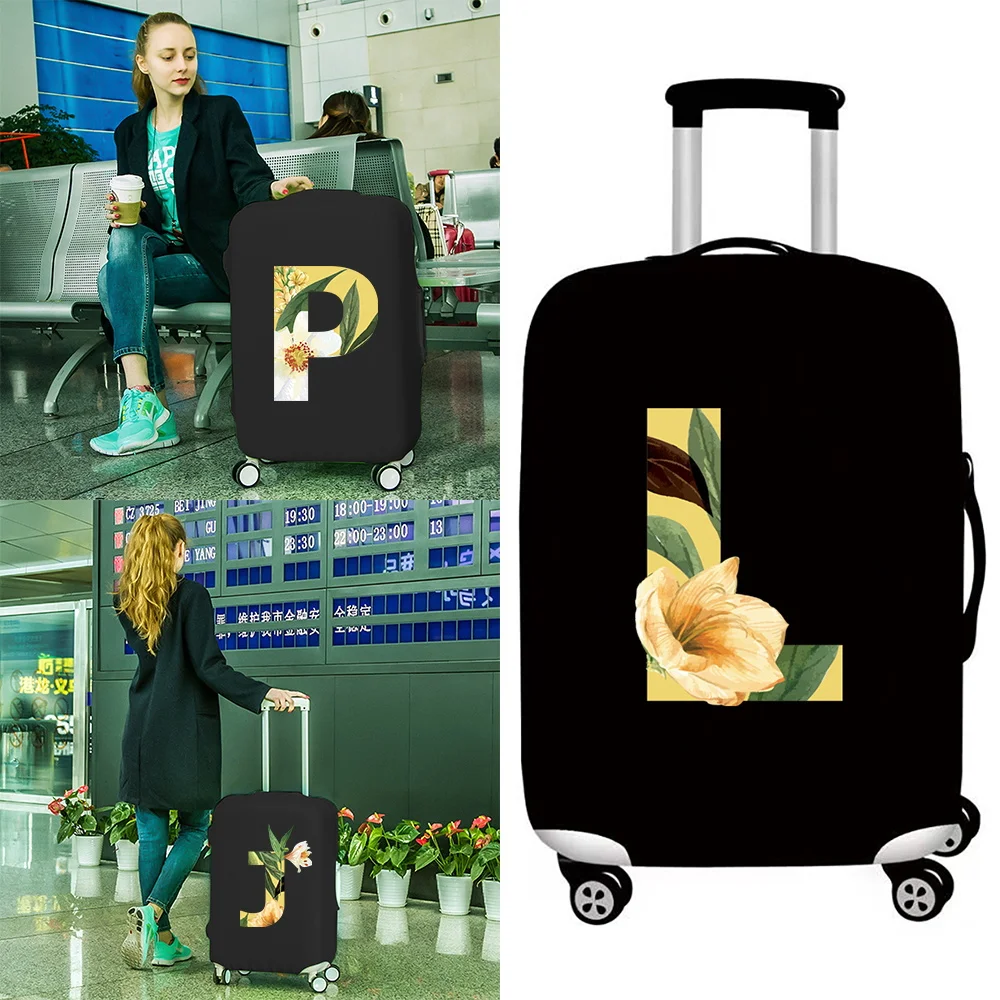 18 – 32 Inch Luggage Covers Trolley Case Floral Letter Series Portable Travel Outdoor Holiday Essentials Luggage Protector Cover