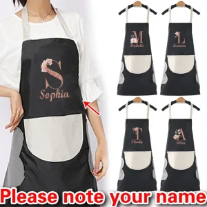 Personalized Customized New Unisex Waterproof Kitchen Apron Restaurant Clerk Work Clothes Pocket Cleaning Apron