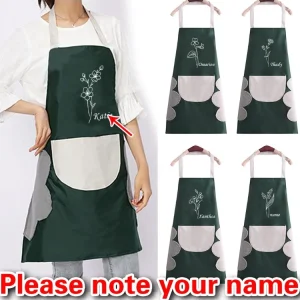 Personalized Customized Household Apron Large Pocket Unisex Cleaning Apron for Cooking and Baking