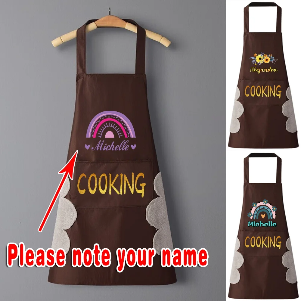 Personalized Customized Kitchen Cooking Printing Apron Fashion Casual Men and Women Home Cleaning Tools Baking Accessories.