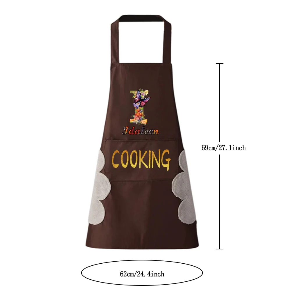 Personalized CustomizedBaked Home Cleaning Apron Chef Waiter Cooking Apron Family Kitchen Sleeveless Overalls.