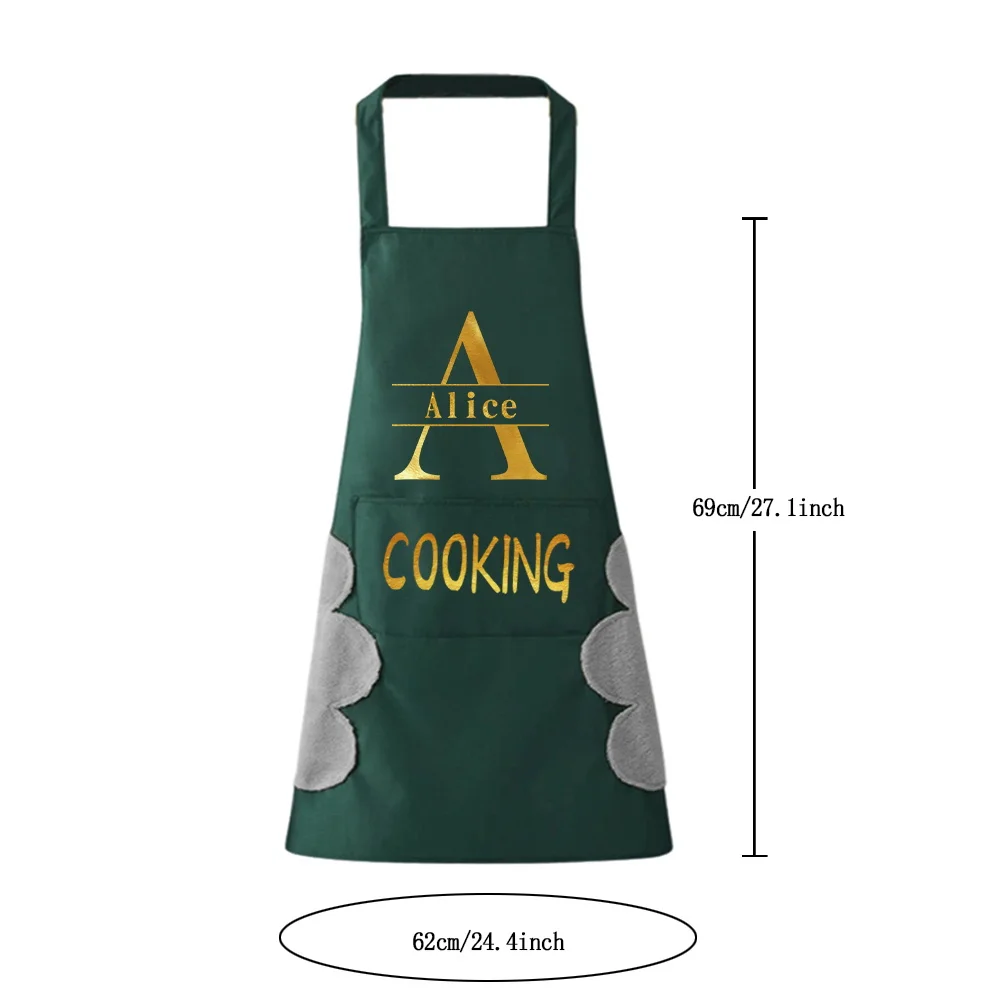 Kitchen Home Cooking Apron Oil-proof and Waterproof Fashion Coffee Overalls for Men and Women Adult Hand Apron.