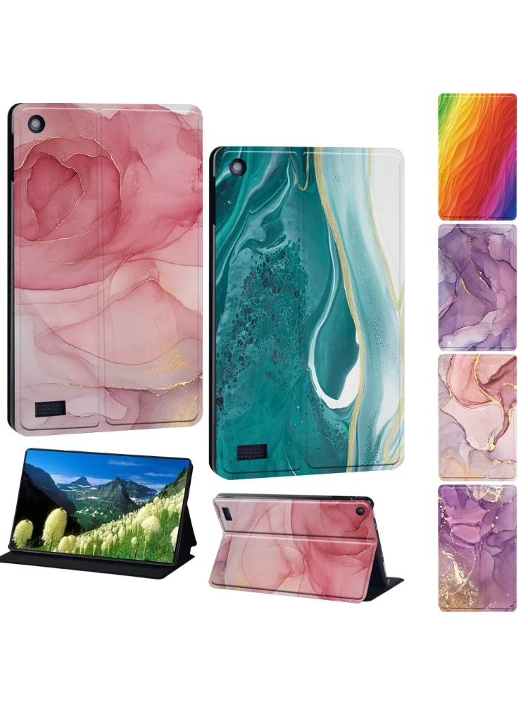 Universal Case For Amazon Fire 7 (5th Gen 2015)/Fire 7 (7th Gen 2017)/Fire 7 (9th Gen 2019) Tablet Stand PU Lether Cover Case