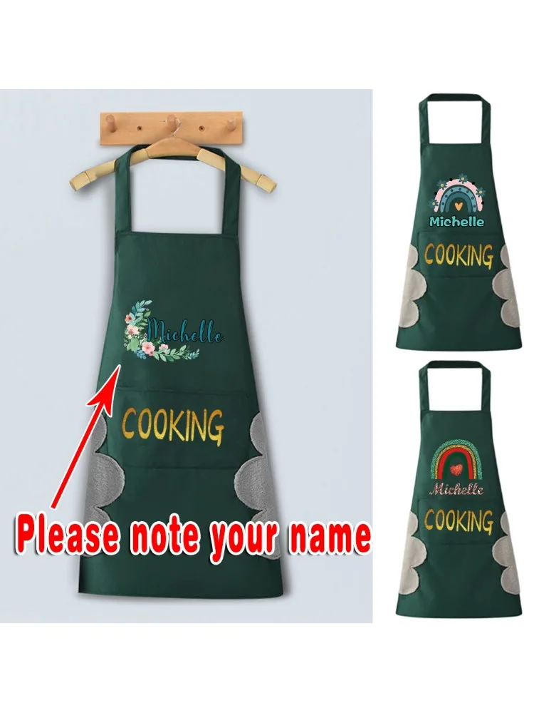 Oil-proof and Waterproof Women’s Sleeveless Kitchen Apron Restaurant Chef Outdoor Camping Picnic Kitchen Cooking Apron