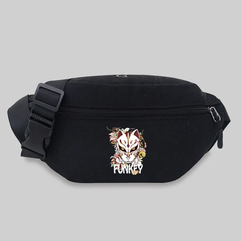 Fanny Pack Popular Student Backpack Mask Pattern Series Crossbody Bag Waist Bag Chest Bag Casual Sports