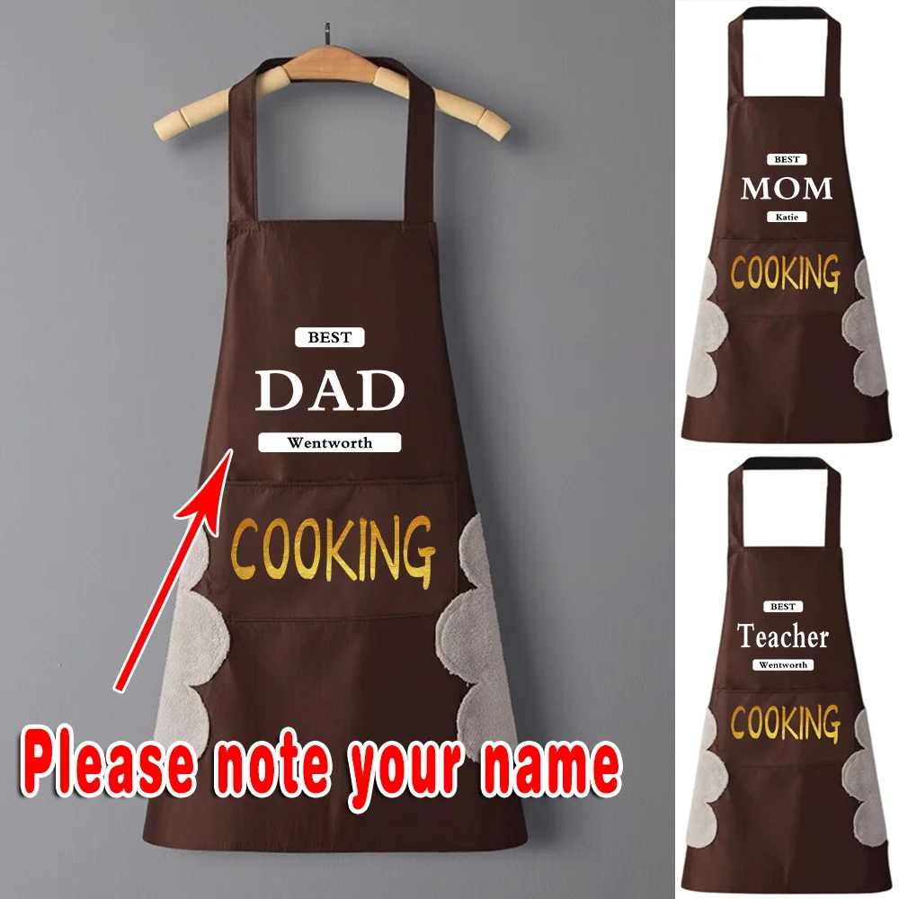 Personalized CustomizedApron Kitchen Oil-proof And Waterproof Housework Cleaning Sleeveless Leisure Printed Pattern Bib