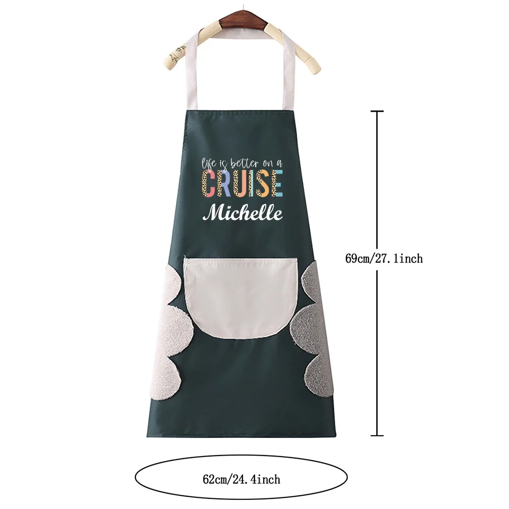 Personalized Customized Kitchen Apron Fashion Simple Restaurant Work Chef Waiter Household Kitchen Cleaning Apron
