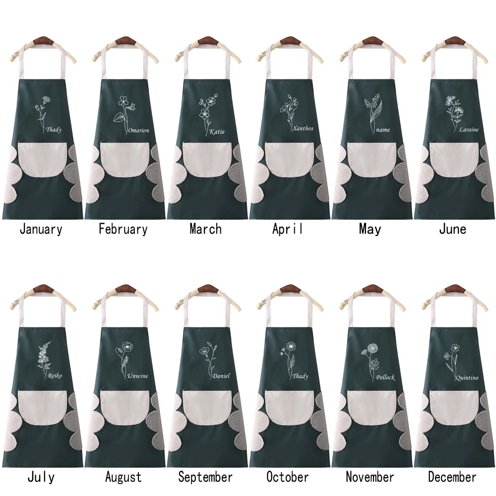 Personalized Customized Household Apron Large Pocket Unisex Cleaning Apron for Cooking and Baking