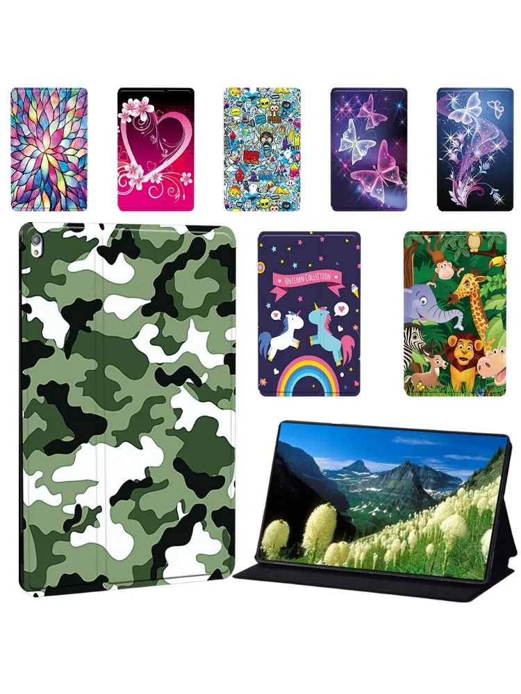 Compatible with Amazon Fire 7 (5th Gen 2015)/Fire 7 (7th Gen 2017)/Fire 7 (9th Gen 2019) Universal Tablet Stand PU Fold Cover