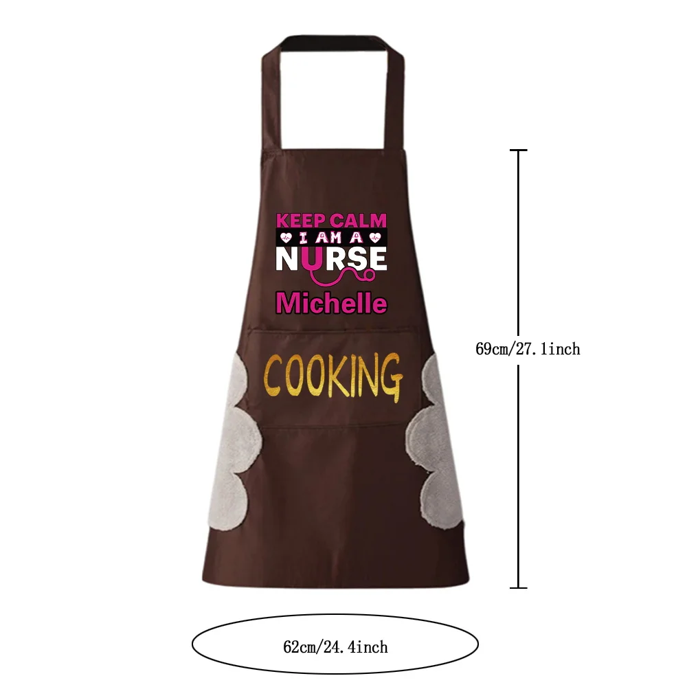 Personalized Customized Waterproof and Oil-proof Aprons for Men’s and Women’s Family Kitchens Are Suitable for Kitchens.