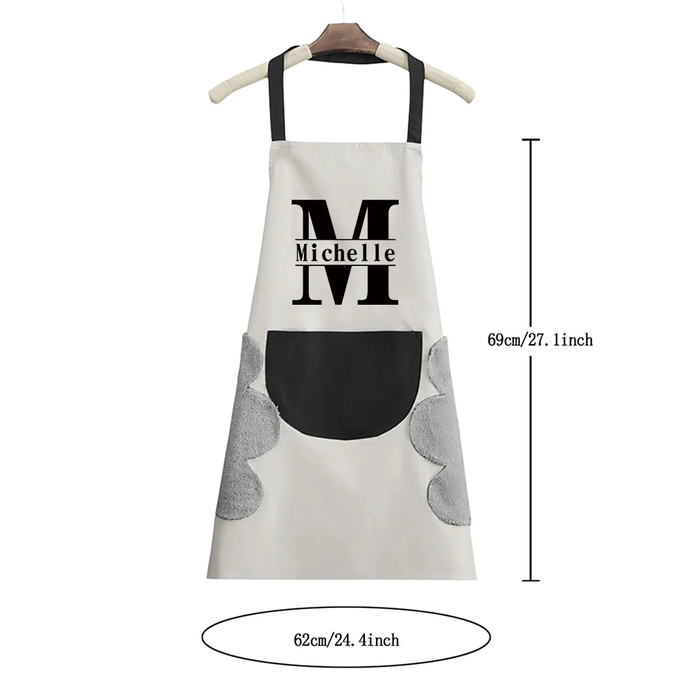 Personalized Customized Apron Home Sleeveless Hanging Neck Kitchen Cooking Gardening Apron New Style